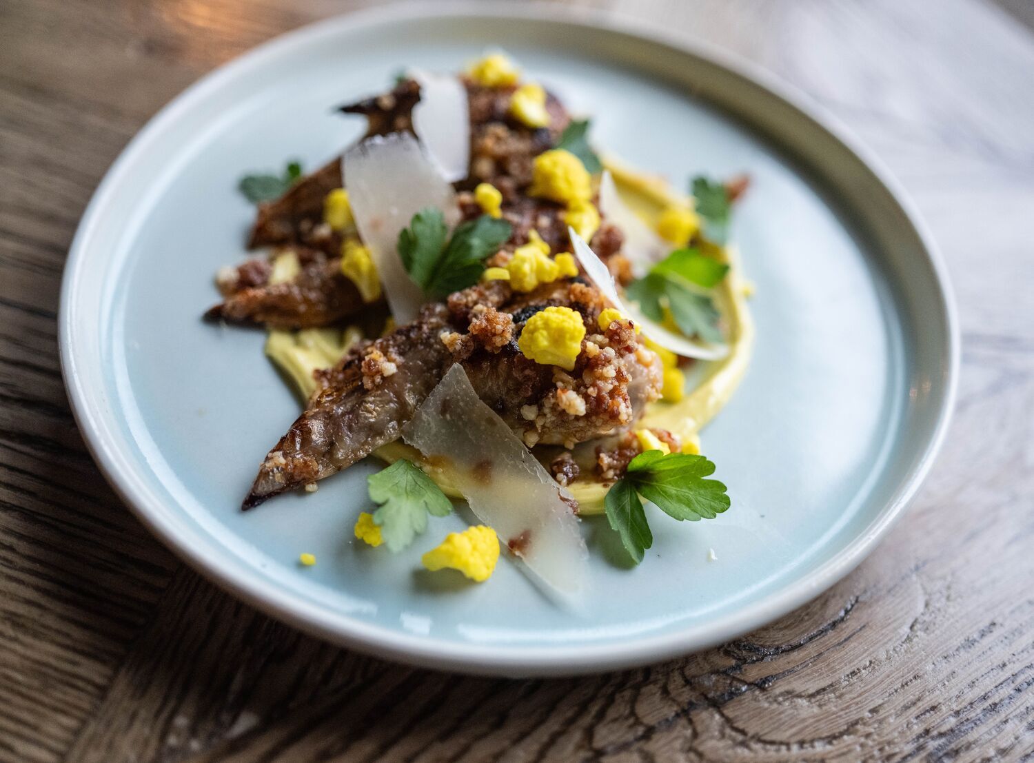 Stuffed Chicken Wings with Ham Gremolata