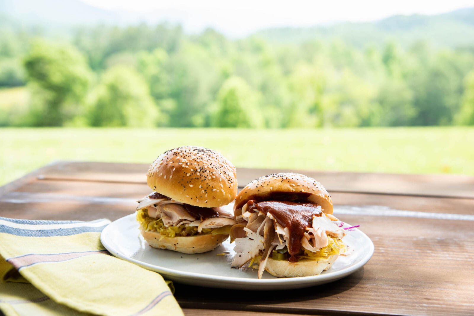 Smoked Pork Collar Sandwiches, Executive Chef Josh Feathers