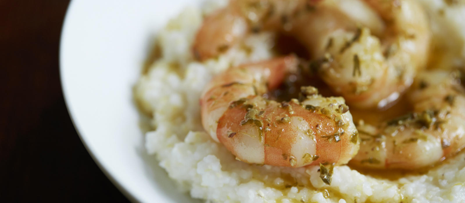 Shrimp and Grits with Blackberry Farm Ramp Pesto