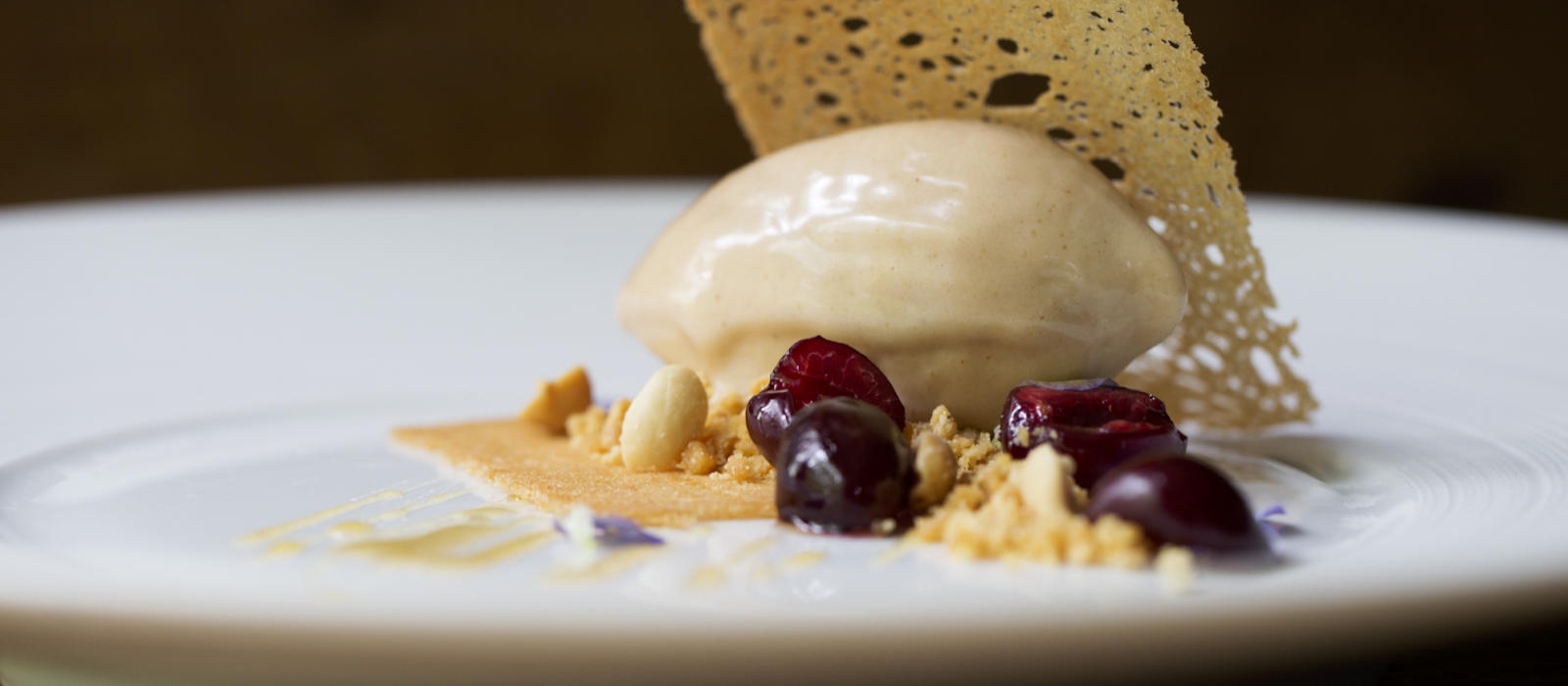 Peanut Butter Sorbet with Brittle