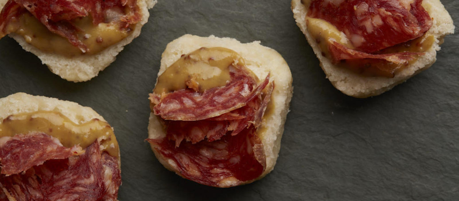 Party Biscuits with Sweet Hot Mustard and Charcuterie