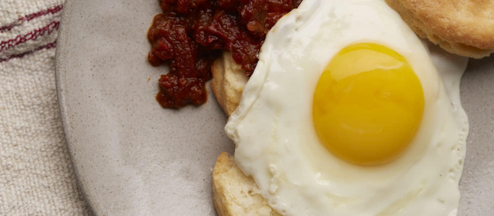 Egg Biscuit with Blackberry Farm Pepper Chutney