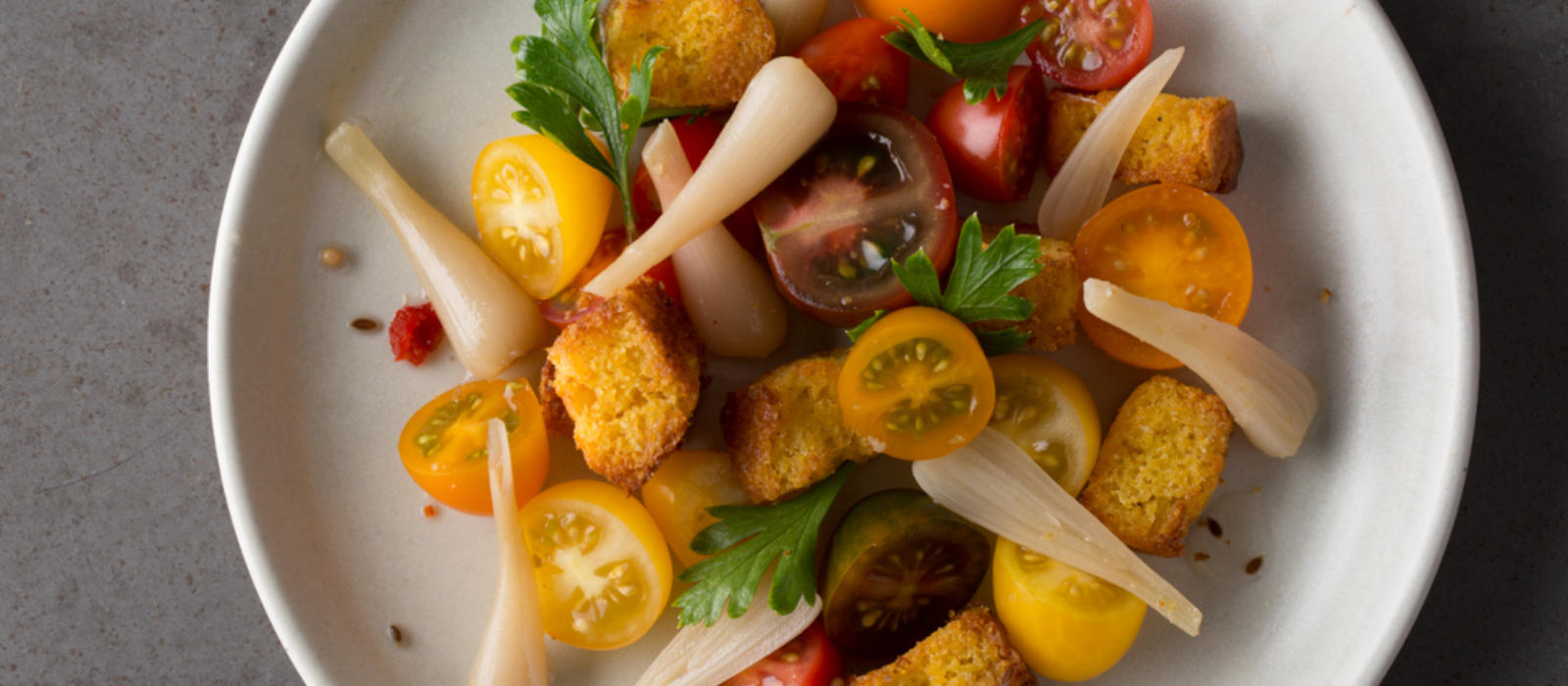 Pickled Ramp and Tomato Salad