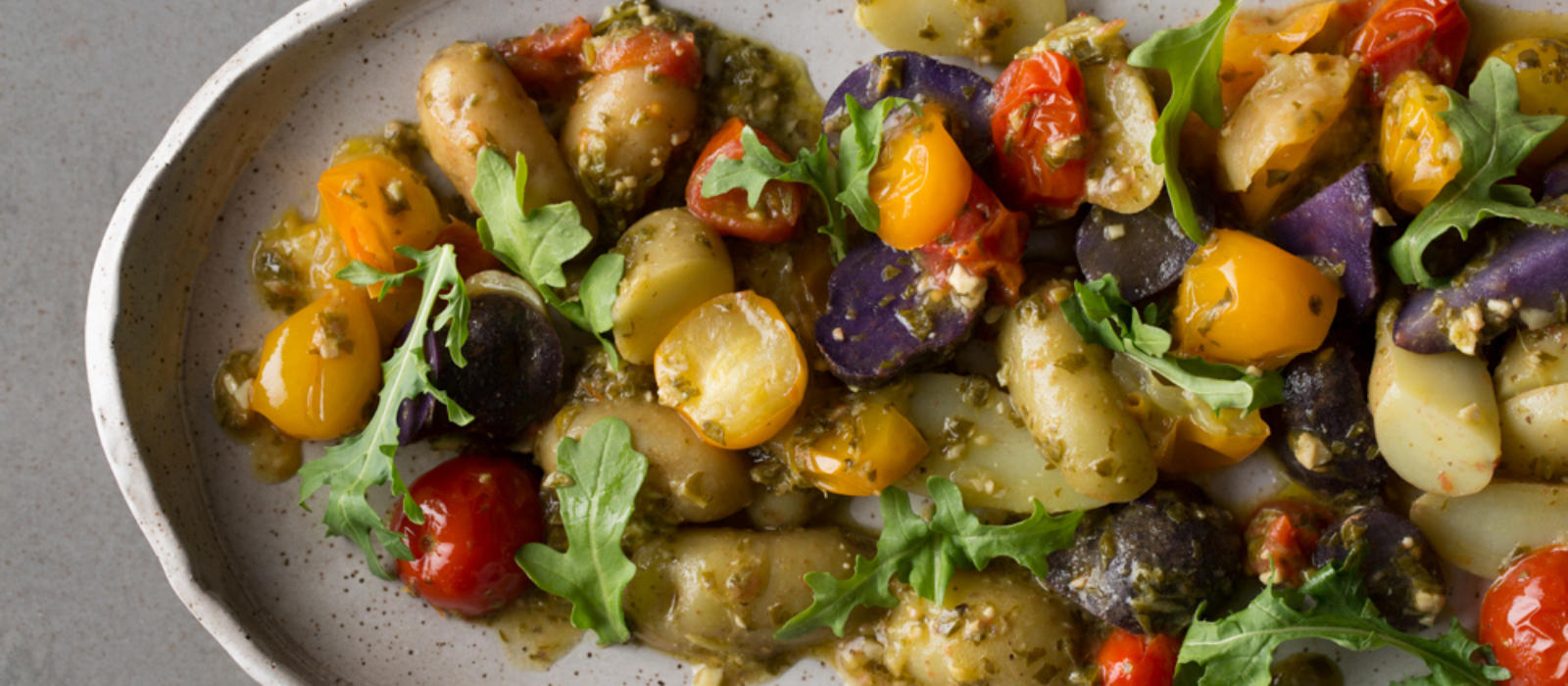 Potato Salad with Blackberry Farm Arugula and Black Walnut Pesto