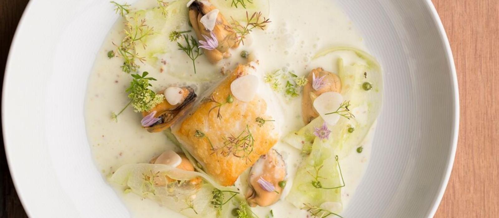 Halibut with Green Tomato and Mustard Sauce Blackberry Magazine