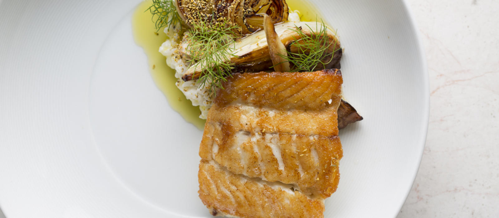 Seared Fluke with Carolina Gold Rice and Olde Salt Clams