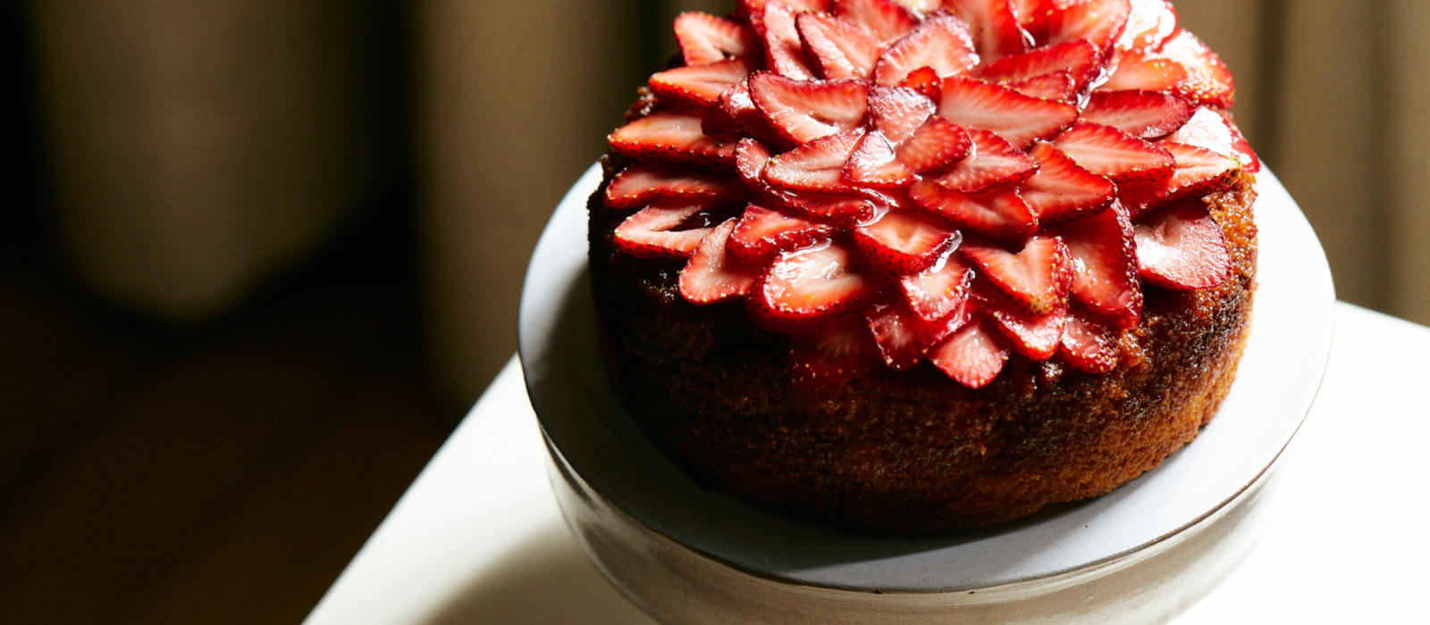 Strawberry Polenta Cake