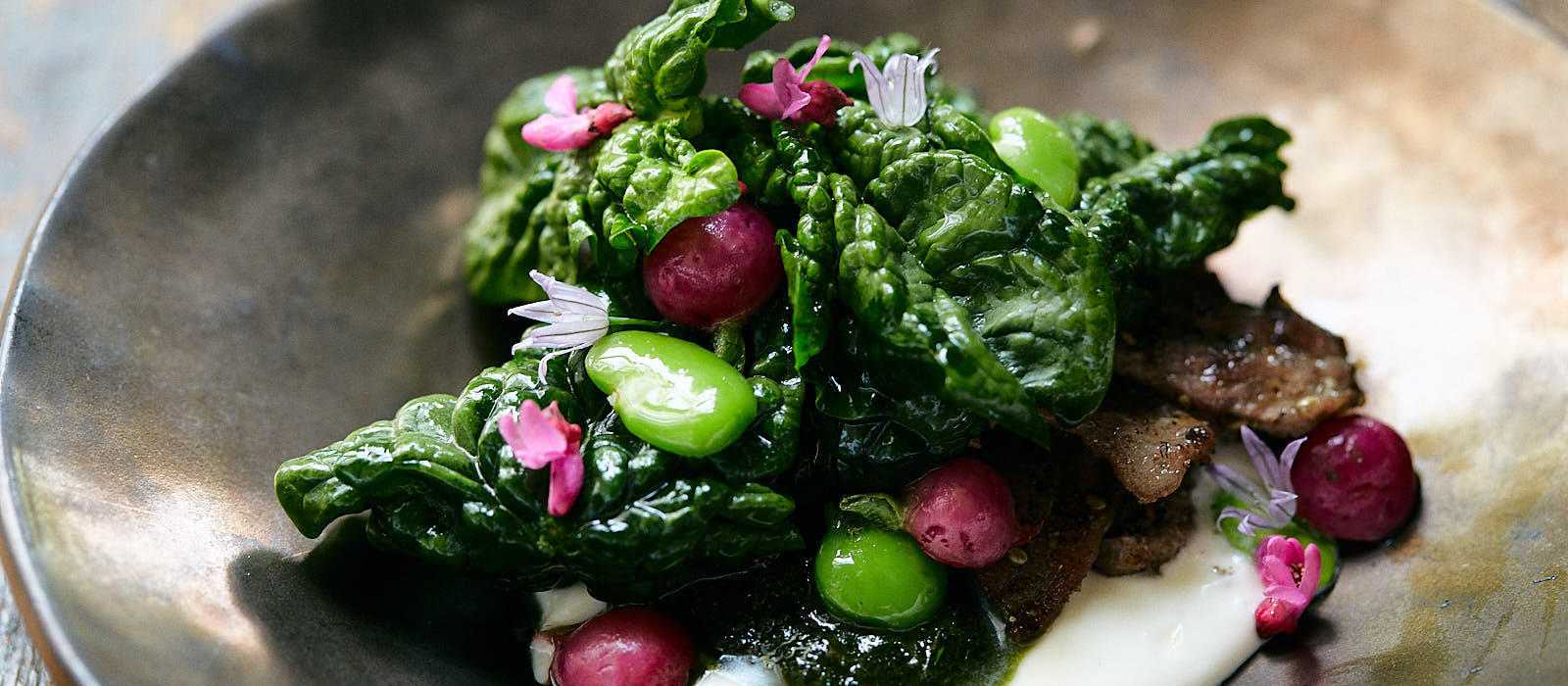 Grilled Pork with Fava Beans