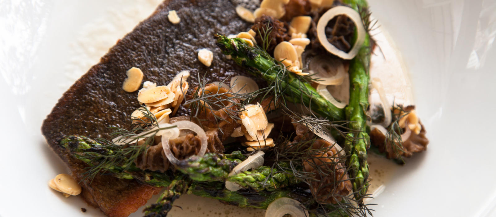 Sunburst Trout with Mushroom Broth