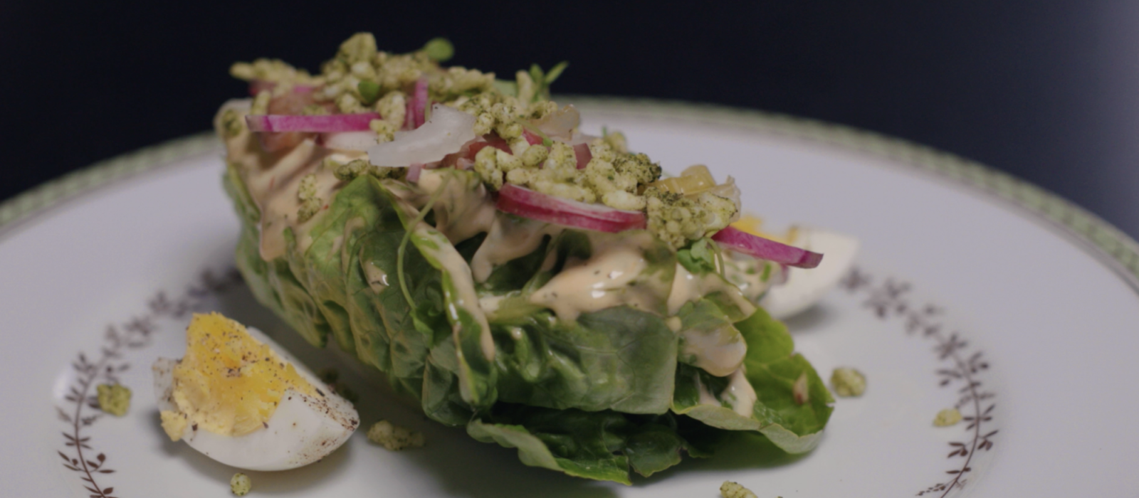 Puffed Carolina Gold Rice Salad with Creamy Chili and Herb Vinaigrette
