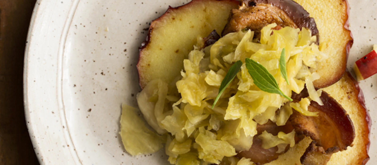 Skillet Apples with Bacon and Blackberry Farm Sauerkraut