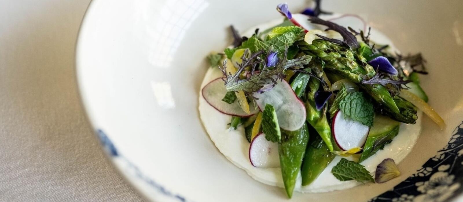 Charred Asparagus and Peas