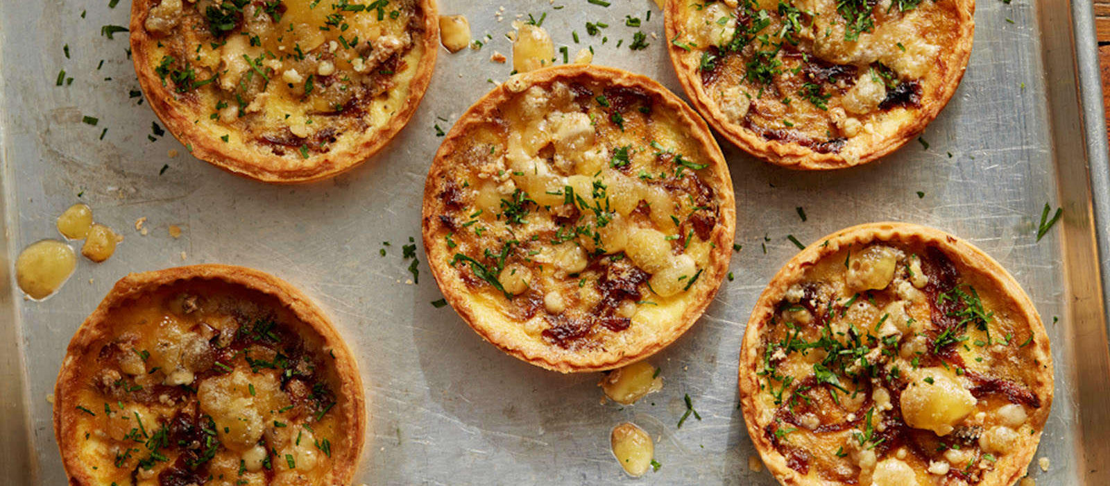 Caramelized Onion and Blackberry Blue Cheese Tarts