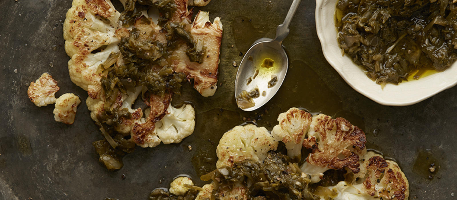 Cauliflower Steak with Ramp Chimichurri