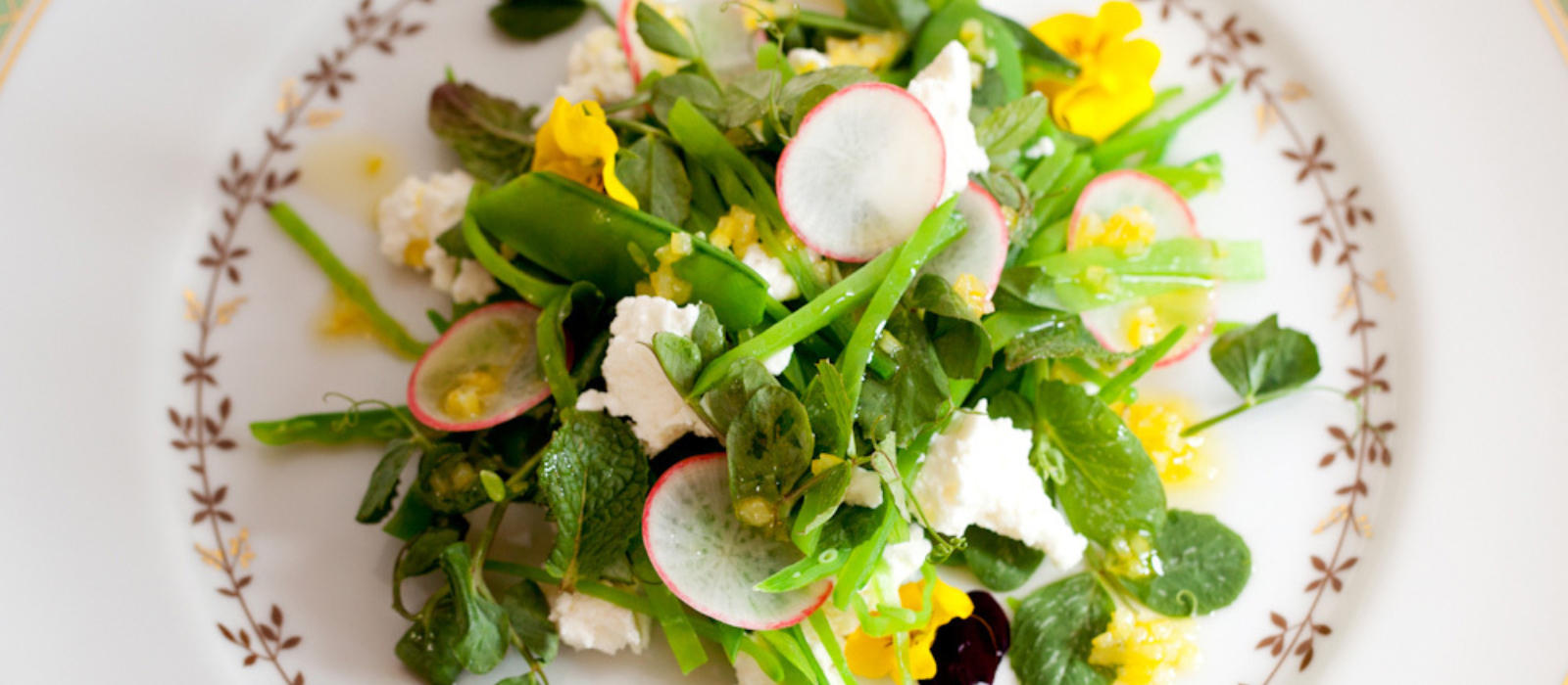 Salad of Sugar Snap Peas, Brebis Cheese and Preserved Lemon