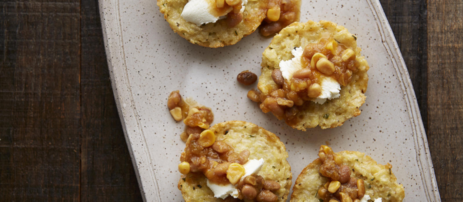 Risotto Cakes with Blackberry Farm Succotash and Brebis