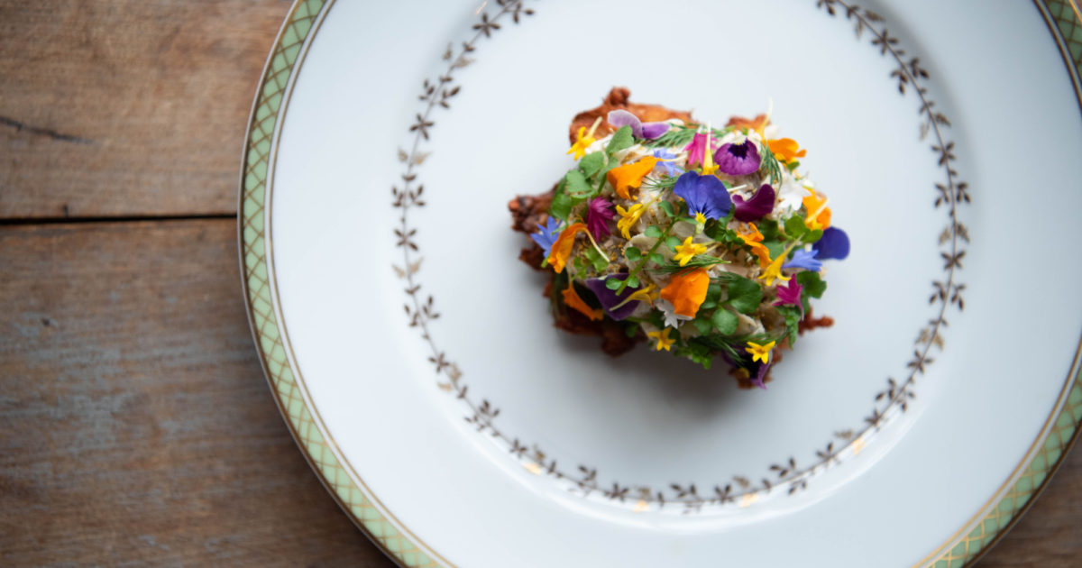 Sunchoke and Preserved Eggplant Salad with Smoked Aioli and Fennel