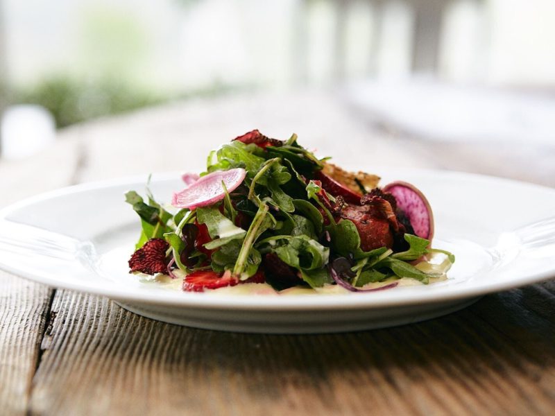Beet, Strawberry and Greens Salad