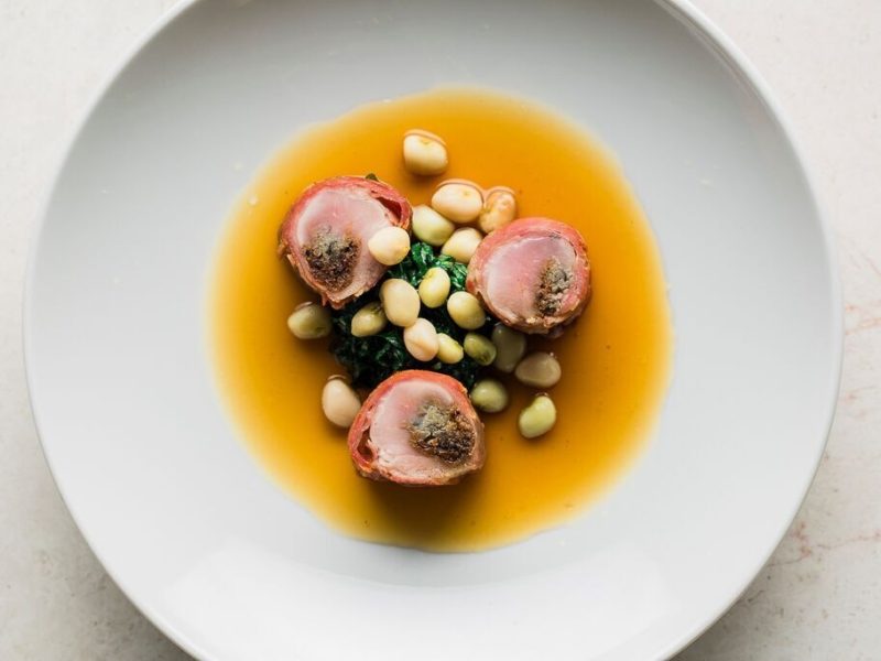 Field Pea Stuffed Quail