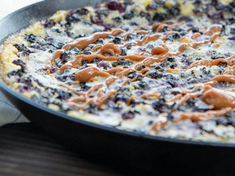 Blueberry Clafoutis with Sheep’s Milk Caramel