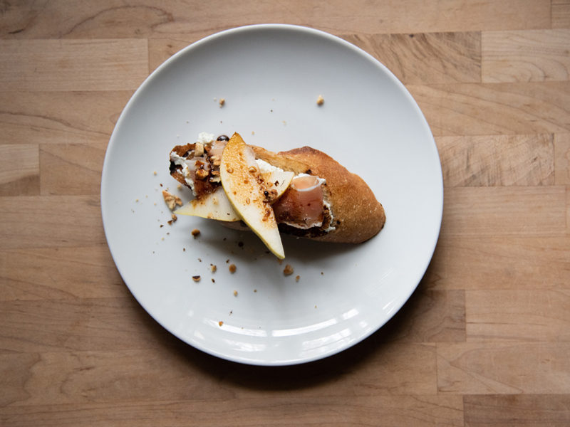 Honey Thyme Brebis and Pear Toast