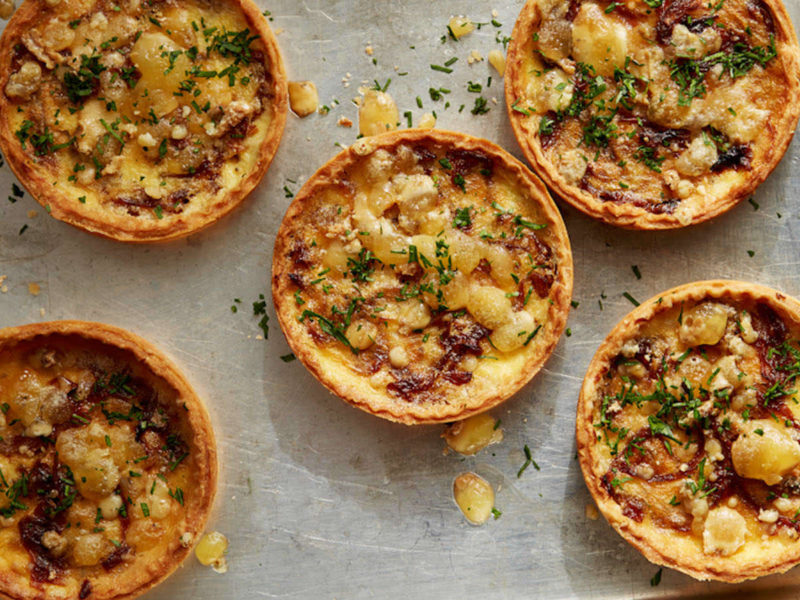 Caramelized Onion and Blackberry Blue Cheese Tarts