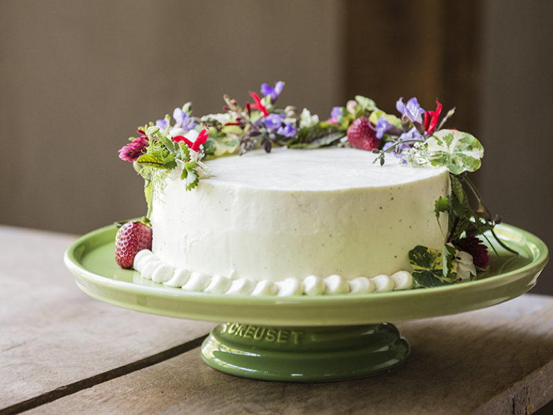 Lavender Corn Flour Cake