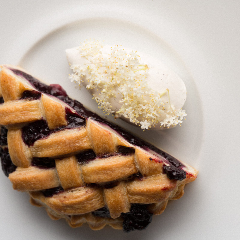 Blueberry and Elderflower Pie