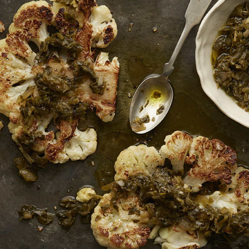 Cauliflower Steak with Ramp Chimichurri