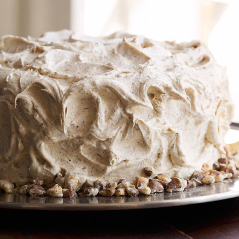 Carrot Cake with Pecan Sorghum Icing