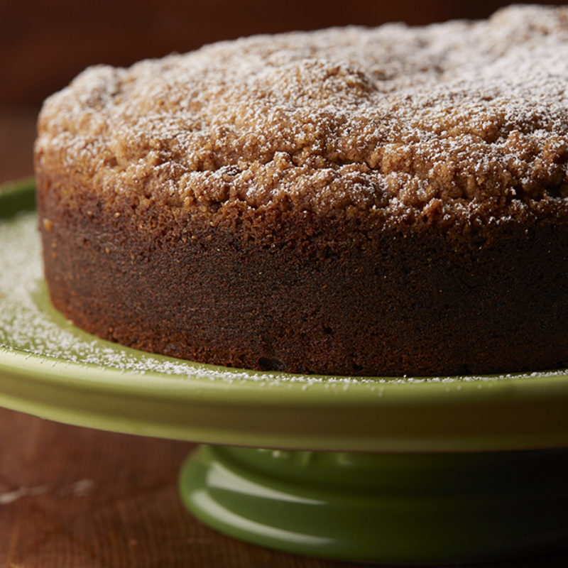 Drunken Pear-Cranberry Crumb Cake