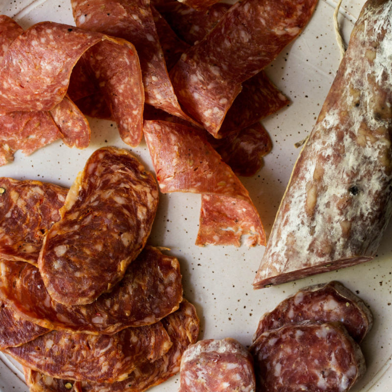 Fresh Green Ingredients in the Butcher Shop