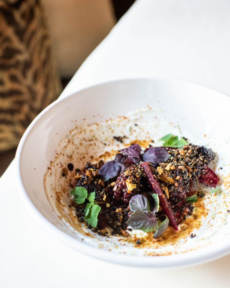 Roasted Beets with Figs and Pickled Blackberries