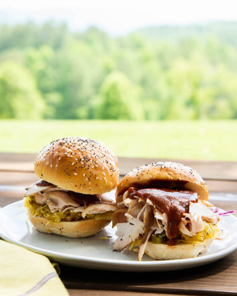 Smoked Pork Collar Sandwiches