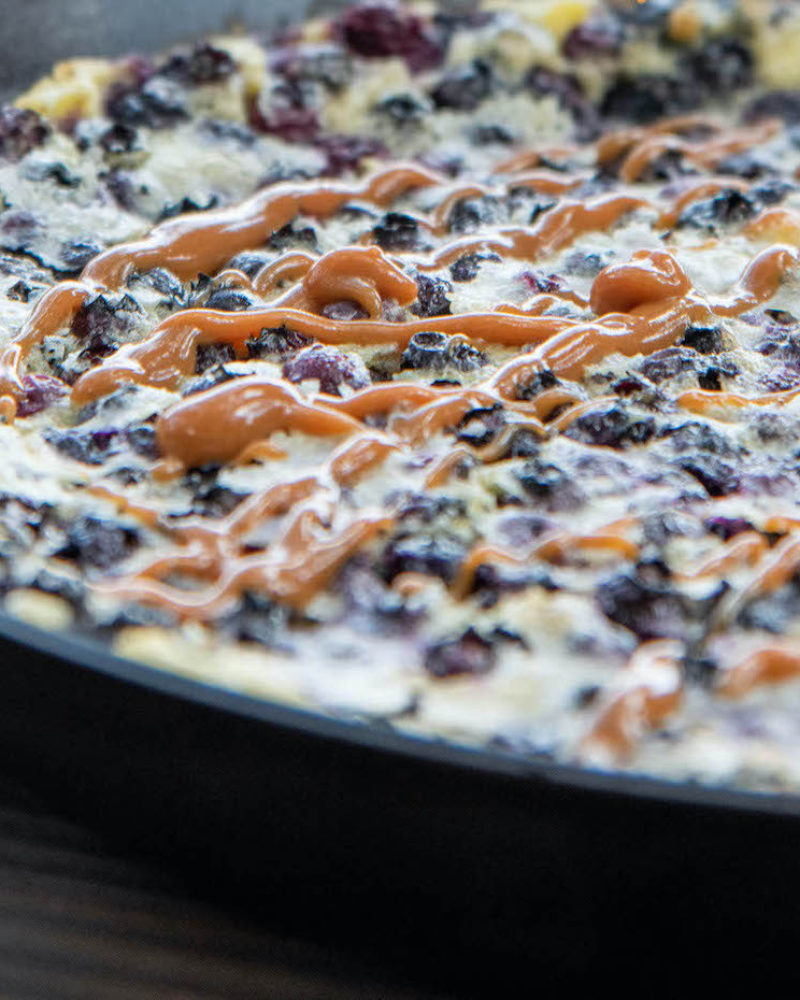 Blueberry Clafoutis with Sheep’s Milk Caramel