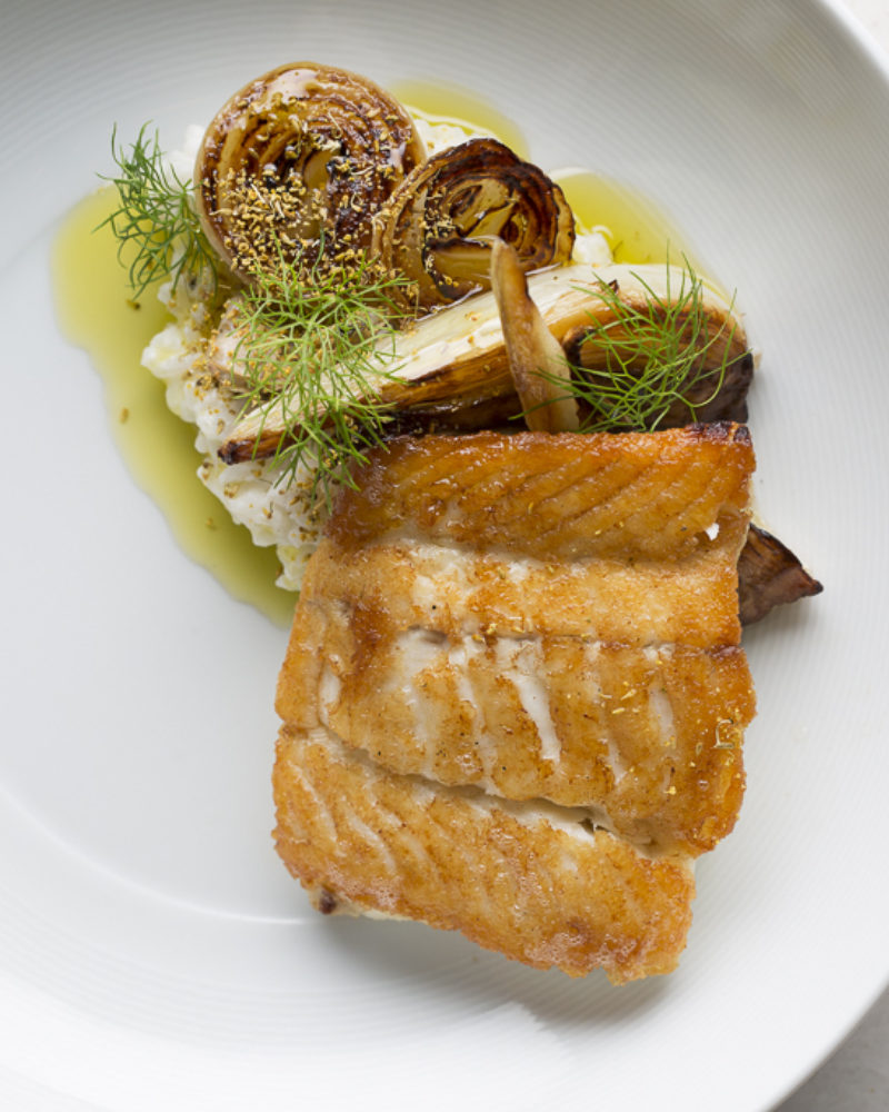 Seared Fluke with Carolina Gold Rice and Olde Salt Clams