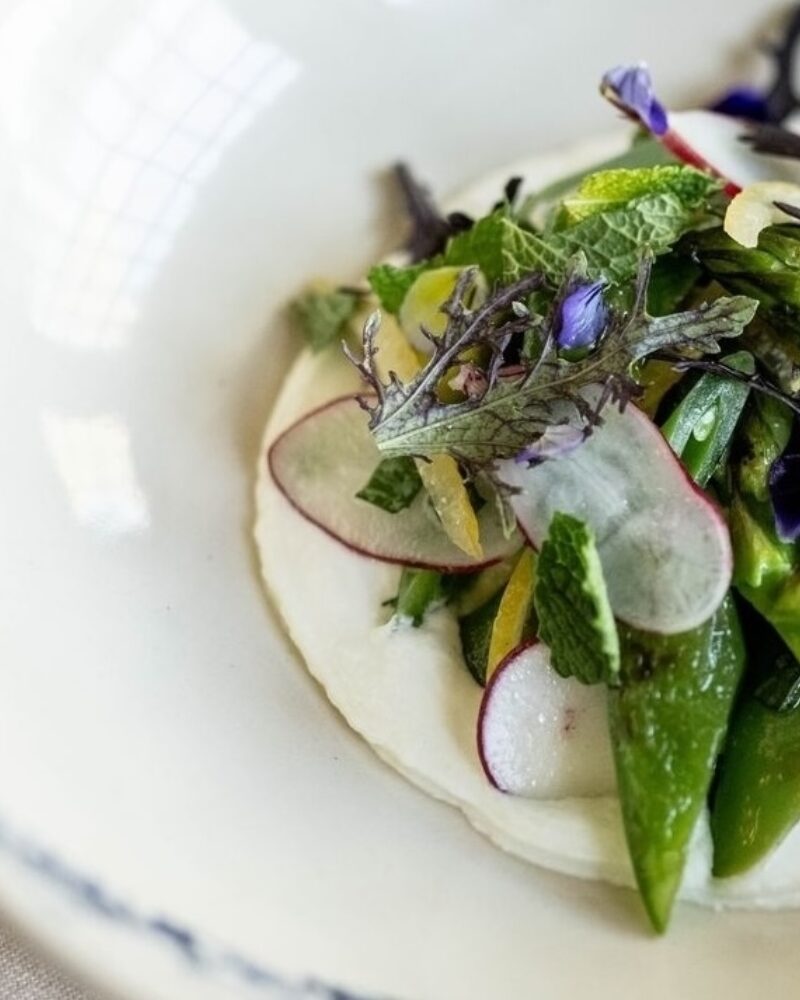 Charred Asparagus and Peas