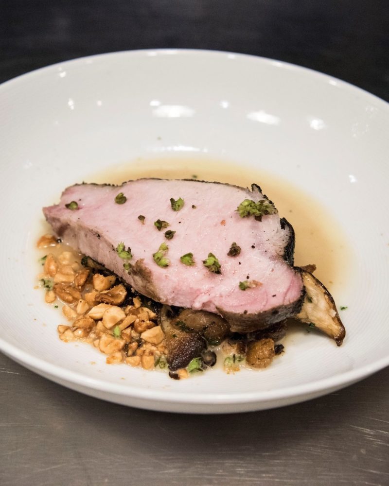 Wood Grilled Pork and Green Tomato