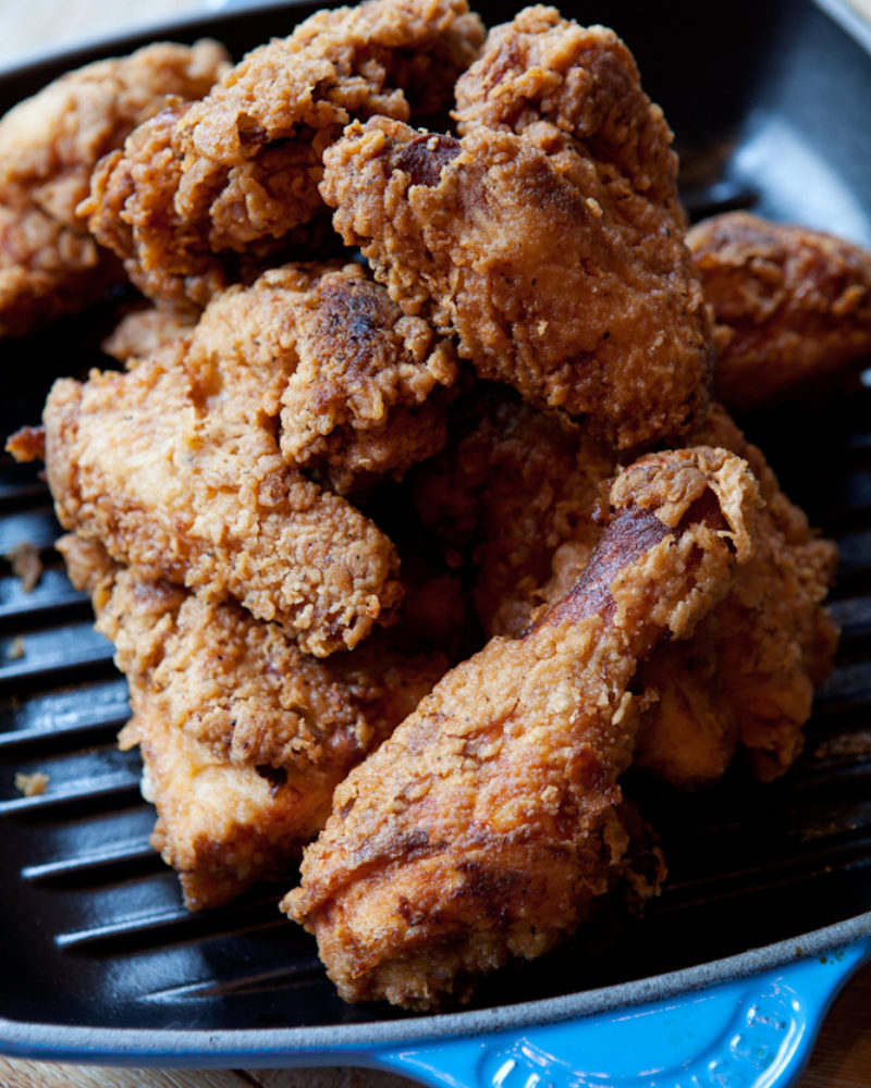 Le Creuset kitchen Sessions with Chef Joseph Lenn and Fried Chicken