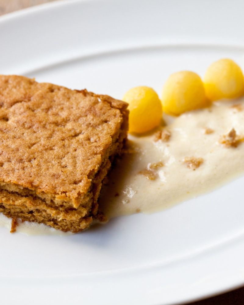 Buttermilk Gingerbread and Pears