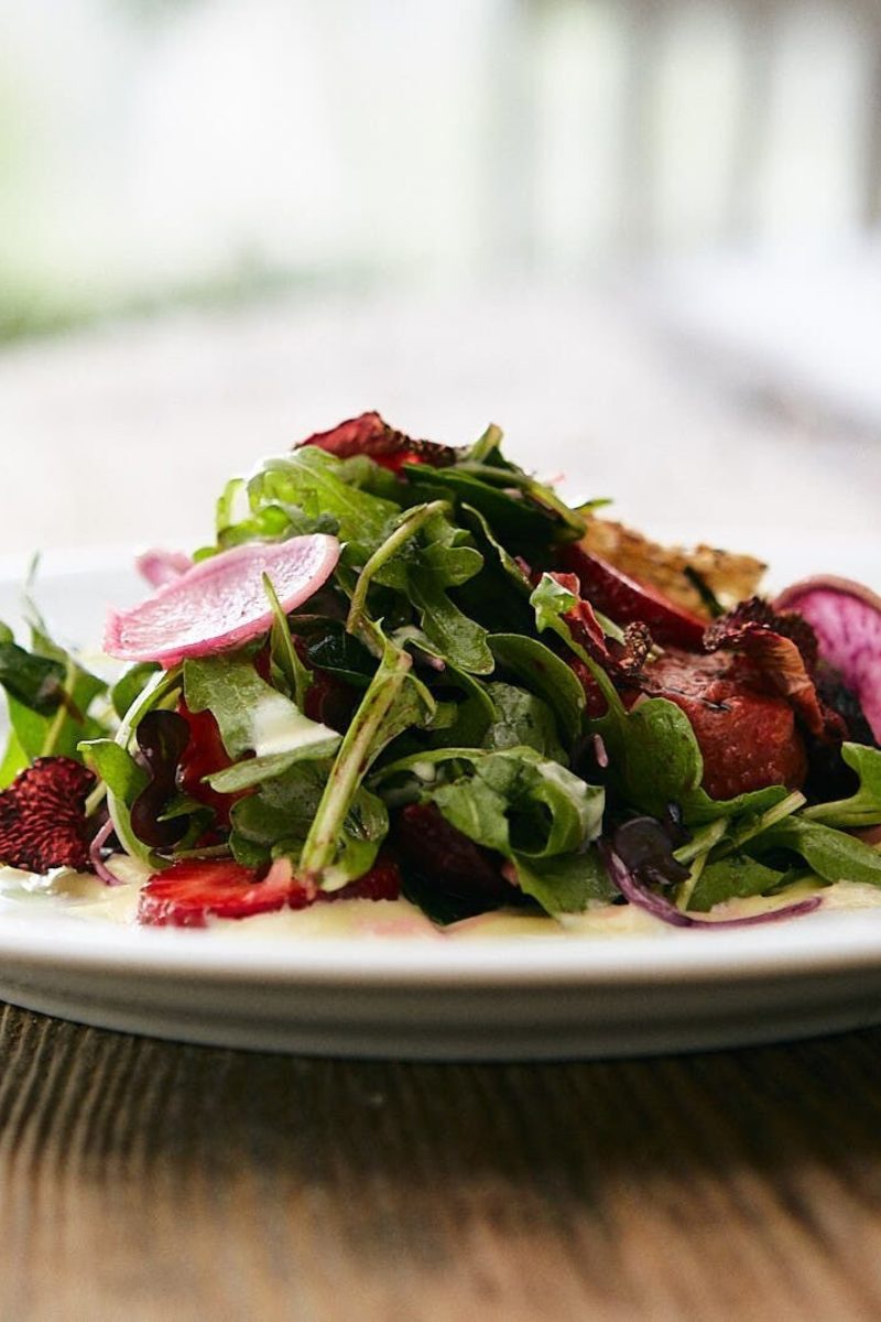 Beet, Strawberry and Greens Salad