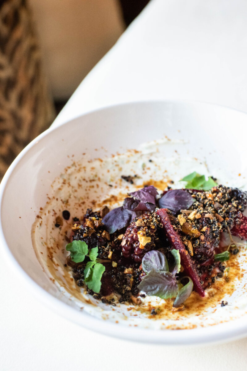 Roasted Beets with Figs and Pickled Blackberries