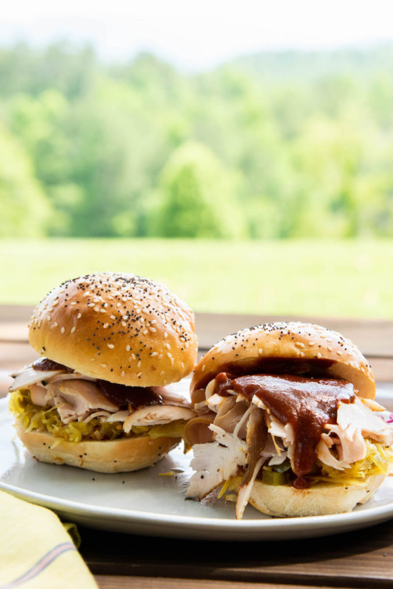 Smoked Pork Collar Sandwiches