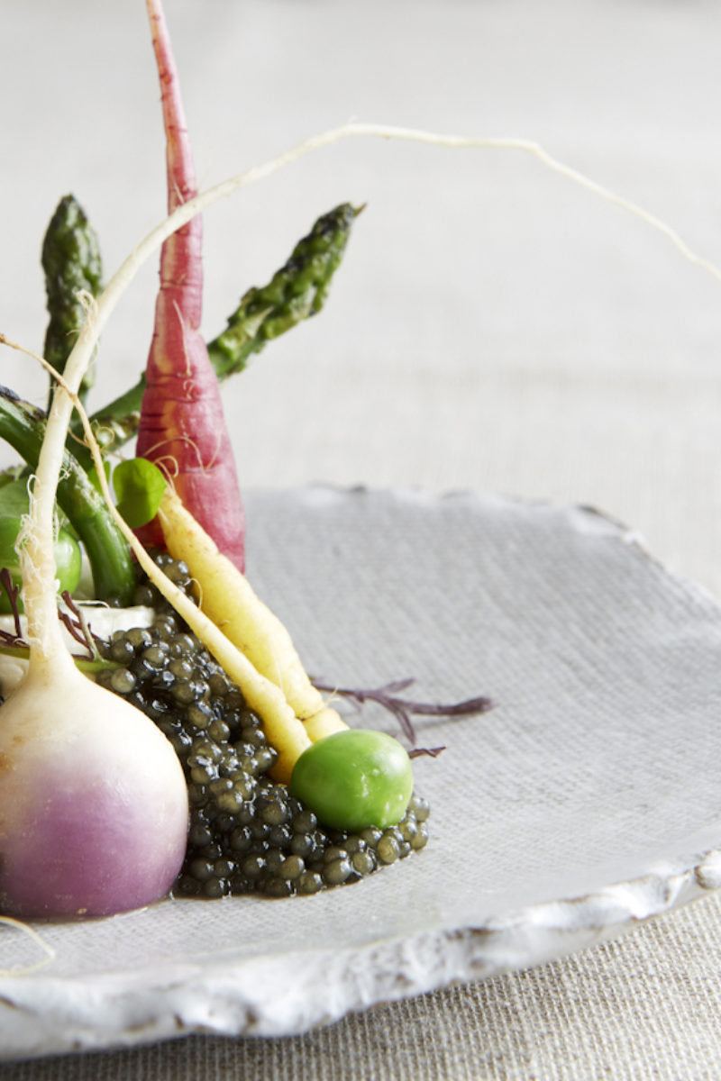 Grilled Asparagus and Buttermilk Panna Cotta