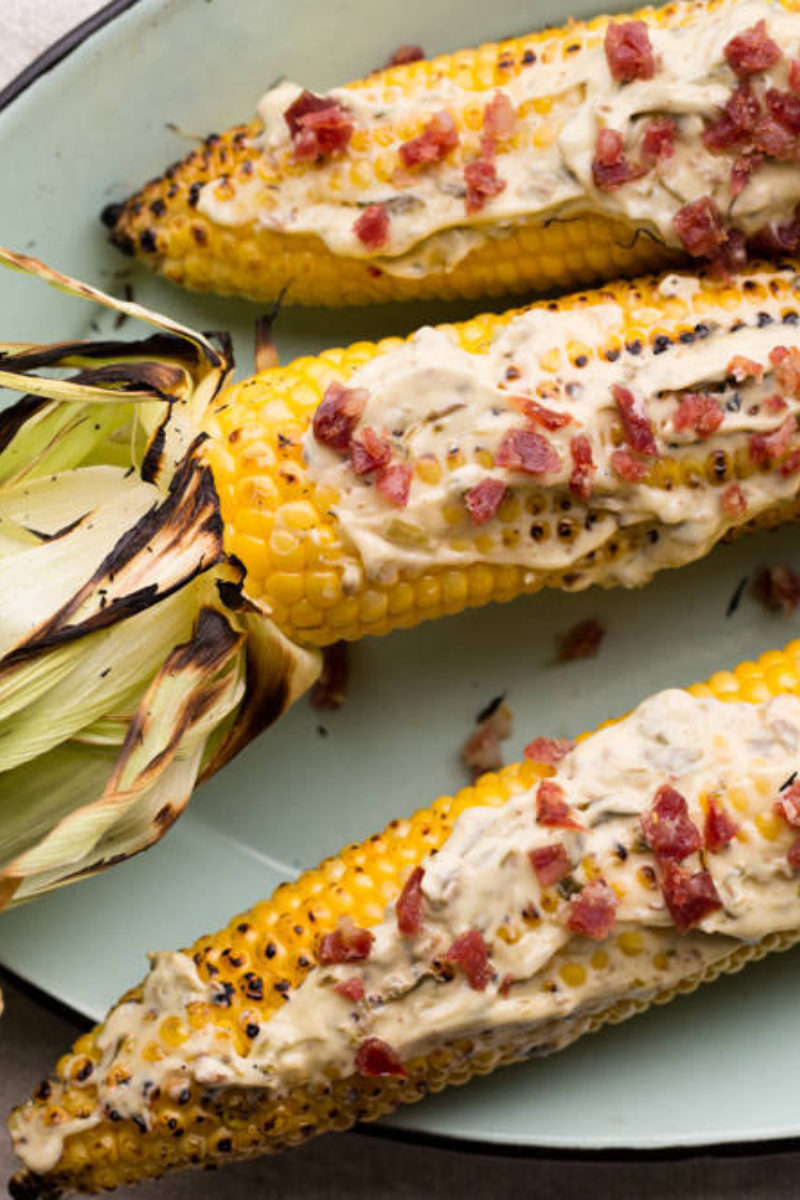 Grilled Corn with Bacon
