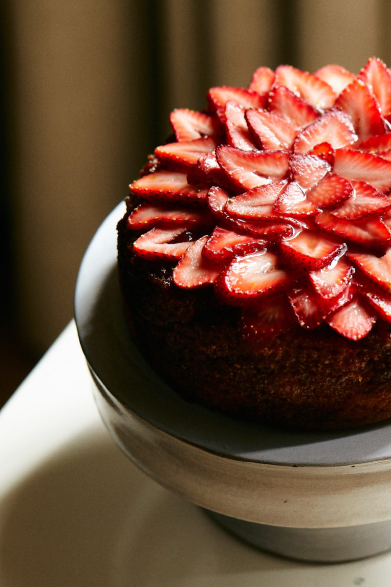 Strawberry Polenta Cake