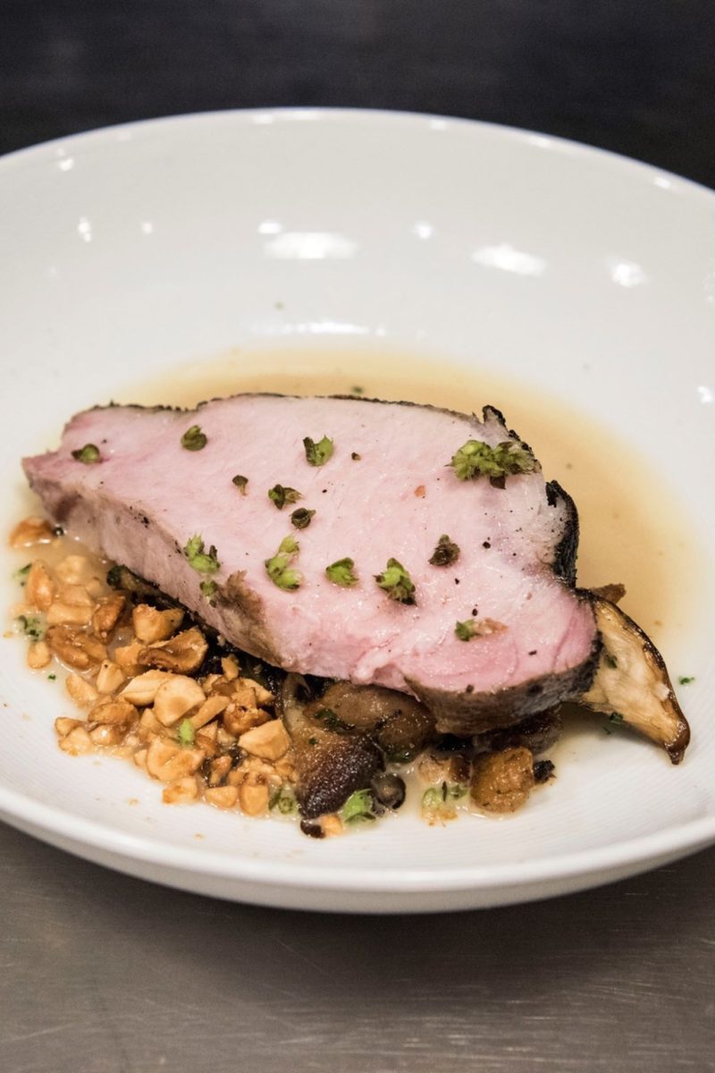 Wood Grilled Pork and Green Tomato