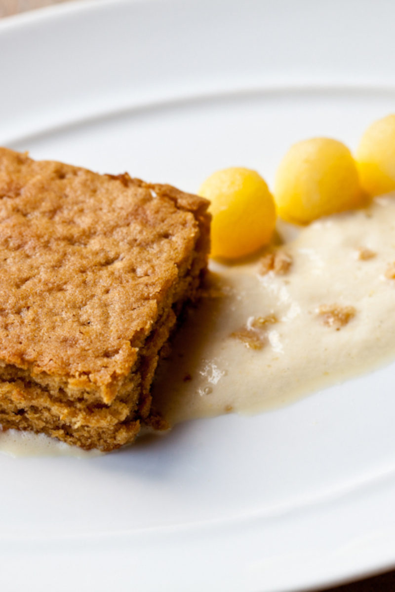 Buttermilk Gingerbread and Pears