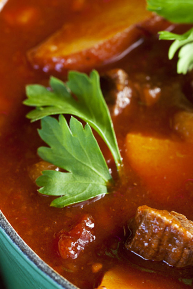 Venison & Vegetable Chowder with Sweet Garlic Grits by Chef Josh Feathers