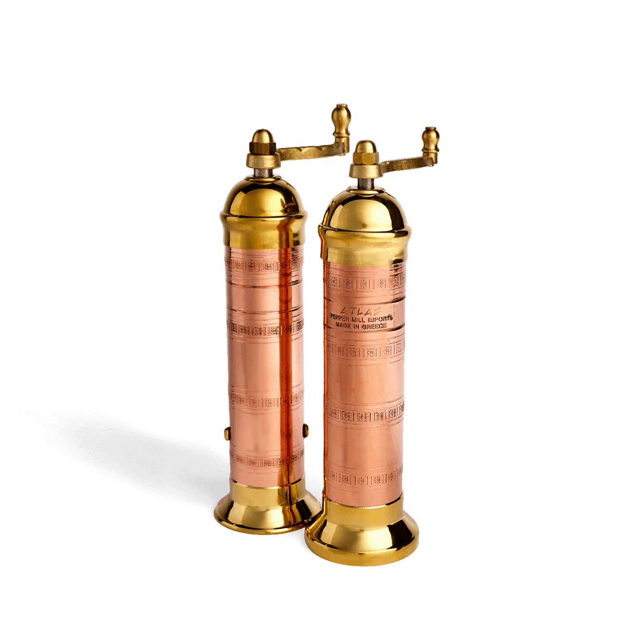 Copper and Brass Salt and Pepper Mill Set